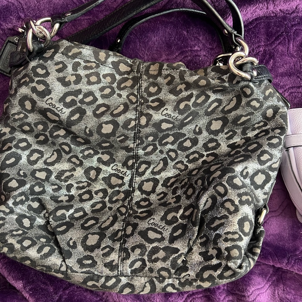 COACH BROOKE OCELOT SHOULDER BAG